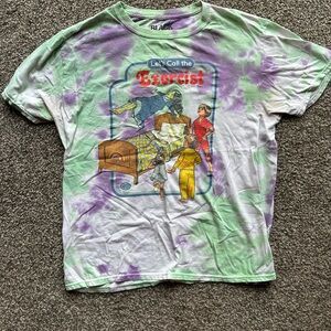 Black Matter Green and Purple Tie-Dye Graphic Tee